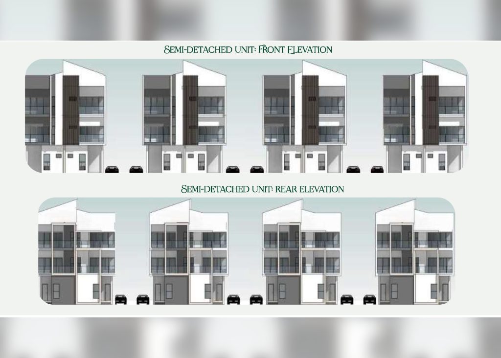 SEMI-DETACHED UNIT REAR ELEVATION