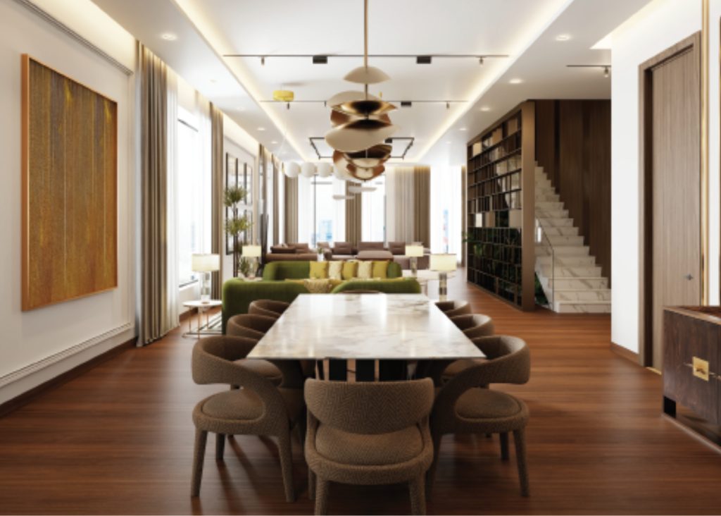 Spacious luxury living room at Odu'a Court Ikoyi